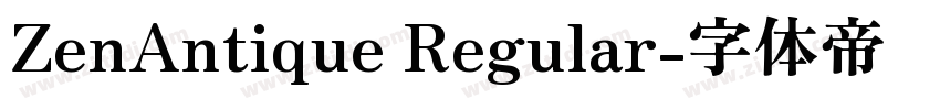 ZenAntique Regular字体转换